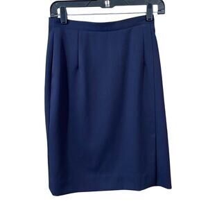 Vintage Burberry Navy Blue Pencil Skirt sz 8 Burberry Pencil Skirt